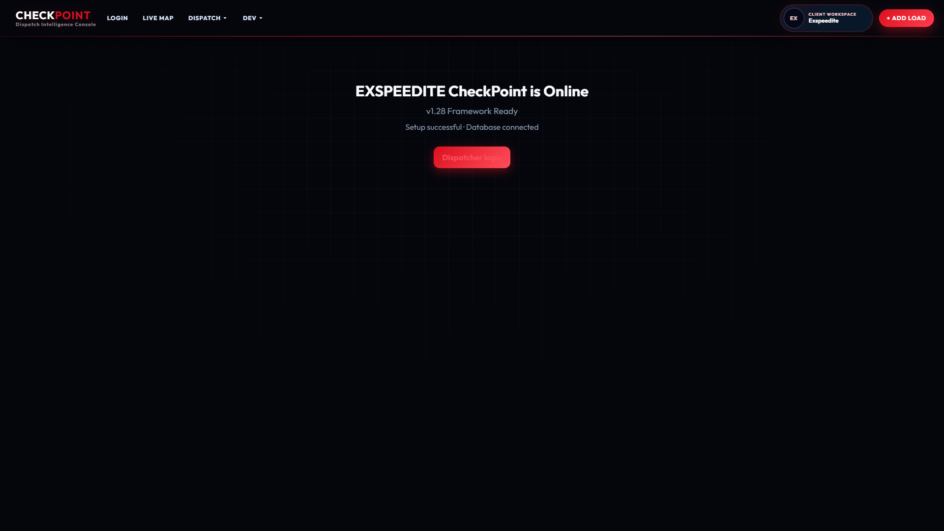 EXSPEEDITE CheckPoint Dispatch Intelligence Console